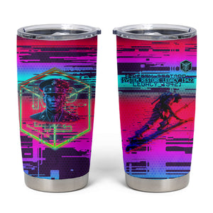 Montford Point Marines Legacy 1942 Tumbler Cup The Right To Fight Retro Glitch Vaporwave Art