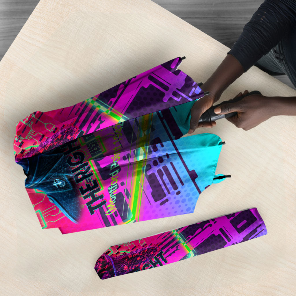 Montford Point Marines Legacy 1942 Umbrella The Right To Fight Retro Glitch Vaporwave Art