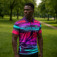 Montford Point Marines Legacy 1942 Zipper Polo Shirt The Right To Fight Retro Glitch Vaporwave Art