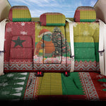 Guinea Bissau Christmas Back Car Seat Cover Santa Penguin Christmas Tree and Snowflake - African Pride