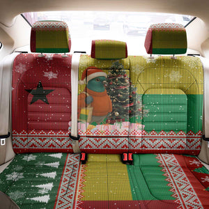 Guinea Bissau Christmas Back Car Seat Cover Santa Penguin Christmas Tree and Snowflake - African Pride