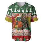 Guinea Bissau Christmas Baseball Jersey Santa Penguin Christmas Tree and Snowflake - African Pride