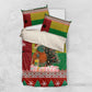 Guinea Bissau Christmas Bedding Set Santa Penguin Christmas Tree and Snowflake - African Pride