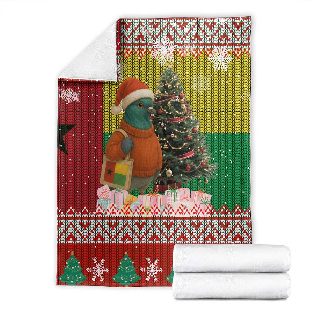 Guinea Bissau Christmas Blanket Santa Penguin Christmas Tree and Snowflake - African Pride