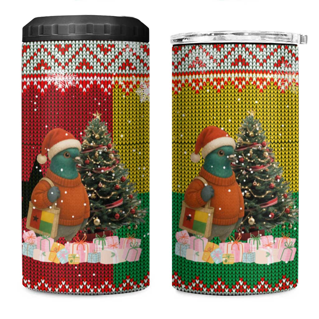 Guinea Bissau Christmas 4 in 1 Can Cooler Tumbler Santa Penguin Christmas Tree and Snowflake - African Pride