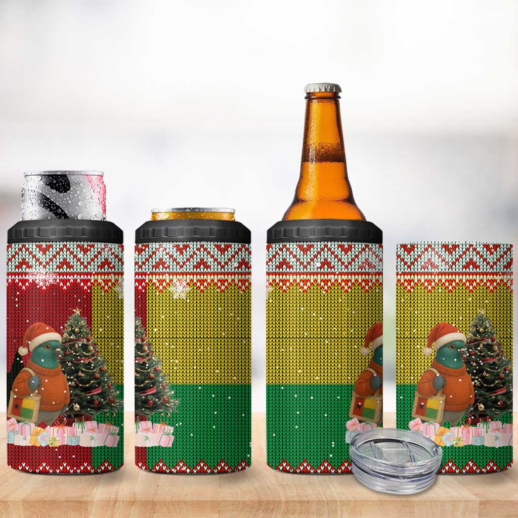 Guinea Bissau Christmas 4 in 1 Can Cooler Tumbler Santa Penguin Christmas Tree and Snowflake - African Pride