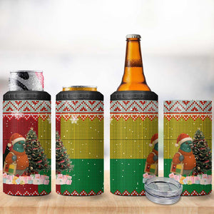 Guinea Bissau Christmas 4 in 1 Can Cooler Tumbler Santa Penguin Christmas Tree and Snowflake - African Pride