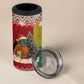 Guinea Bissau Christmas 4 in 1 Can Cooler Tumbler Santa Penguin Christmas Tree and Snowflake - African Pride