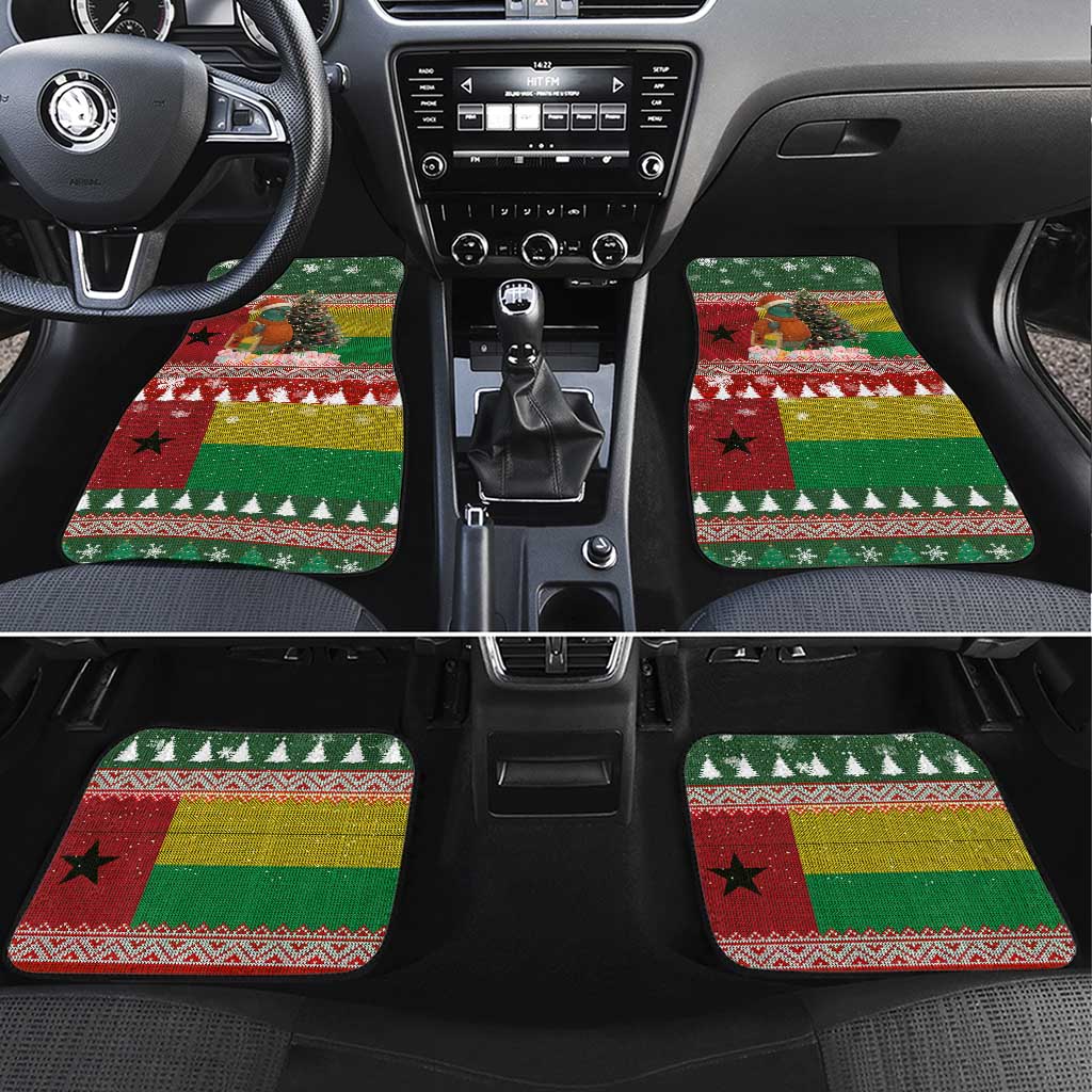 Guinea Bissau Christmas Car Mats Santa Penguin Christmas Tree and Snowflake - African Pride