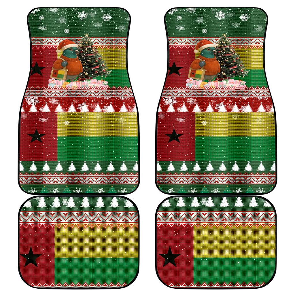 Guinea Bissau Christmas Car Mats Santa Penguin Christmas Tree and Snowflake - African Pride