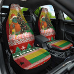 Guinea Bissau Christmas Car Seat Cover Santa Penguin Christmas Tree and Snowflake - African Pride