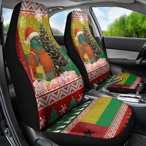Guinea Bissau Christmas Car Seat Cover Santa Penguin Christmas Tree and Snowflake - African Pride