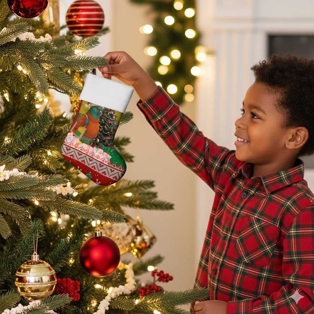 Guinea Bissau Christmas Stocking Santa Penguin Christmas Tree and Snowflake - African Pride