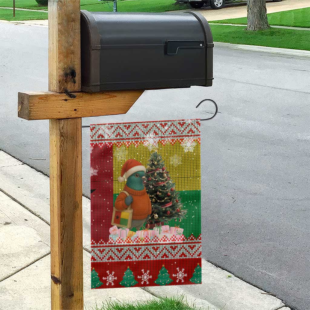 Guinea Bissau Christmas Garden Flag Santa Penguin Christmas Tree and Snowflake - African Pride