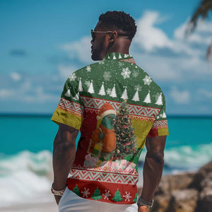 Guinea Bissau Christmas Hawaiian Shirt Santa Penguin Christmas Tree and Snowflake - African Pride