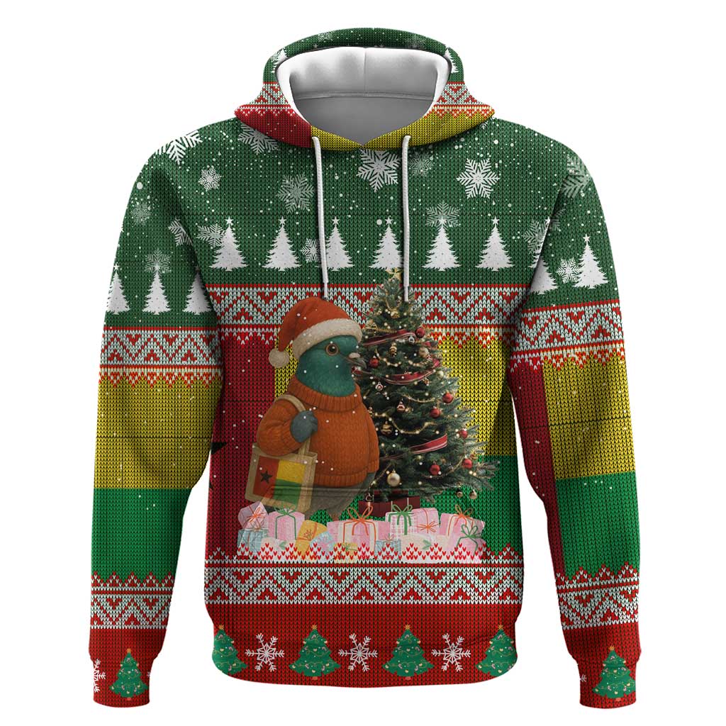 Guinea Bissau Christmas Hoodie Santa Penguin Christmas Tree and Snowflake - African Pride