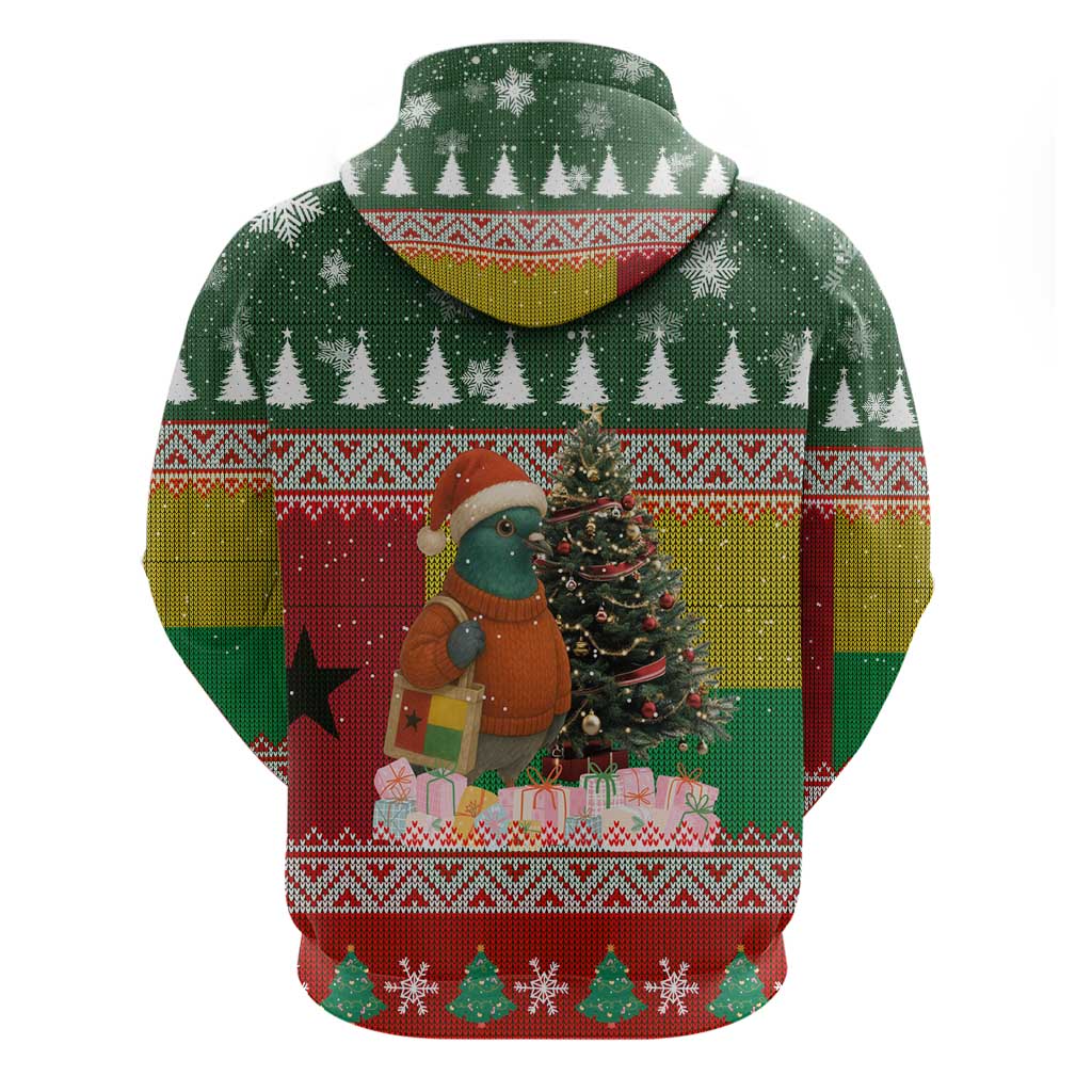 Guinea Bissau Christmas Hoodie Santa Penguin Christmas Tree and Snowflake - African Pride
