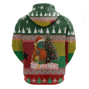 Guinea Bissau Christmas Hoodie Santa Penguin Christmas Tree and Snowflake - African Pride