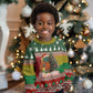 Guinea Bissau Christmas Kid Ugly Christmas Sweater Santa Penguin Christmas Tree and Snowflake - African Pride