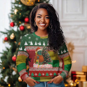 Guinea Bissau Christmas Ugly Christmas Sweater Santa Penguin Christmas Tree and Snowflake - African Pride