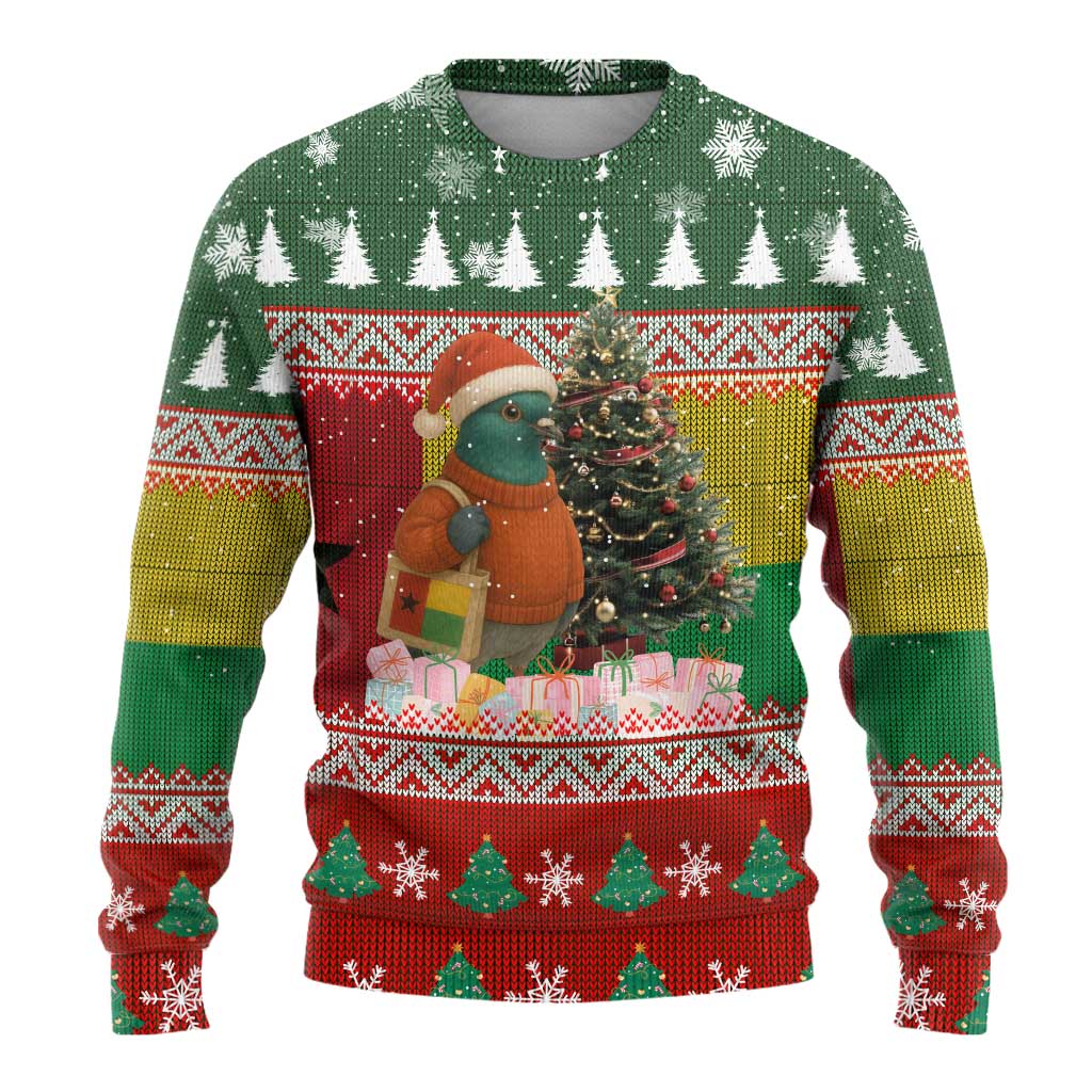 Guinea Bissau Christmas Ugly Christmas Sweater Santa Penguin Christmas Tree and Snowflake - African Pride