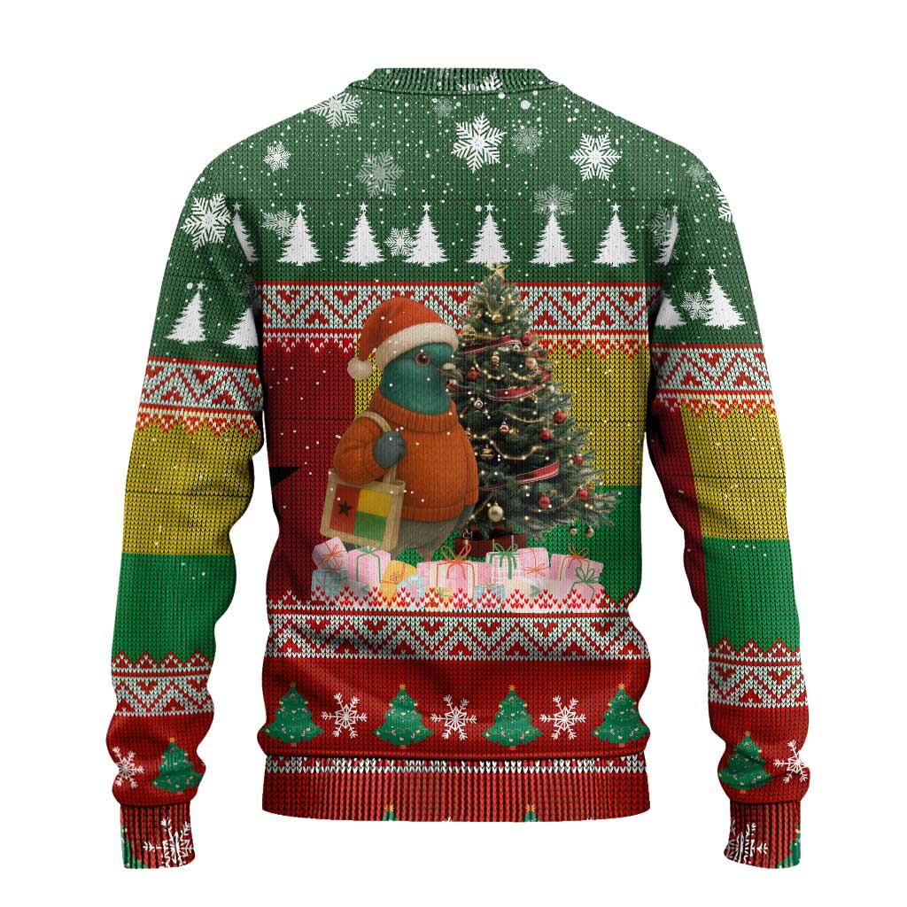 Guinea Bissau Christmas Ugly Christmas Sweater Santa Penguin Christmas Tree and Snowflake - African Pride