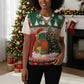 Guinea Bissau Christmas Knitted V-Neck Vest Santa Penguin Christmas Tree and Snowflake - African Pride