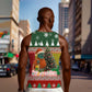 Guinea Bissau Christmas Men Tank Top Santa Penguin Christmas Tree and Snowflake - African Pride