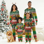 Guinea Bissau Christmas Pajama Set Santa Penguin Christmas Tree and Snowflake - African Pride