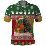 Guinea Bissau Christmas Polo Shirt Santa Penguin Christmas Tree and Snowflake - African Pride