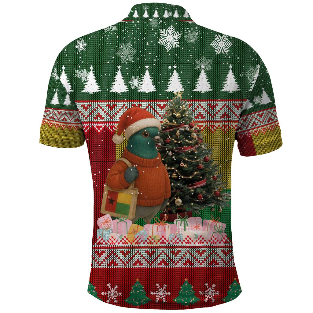 Guinea Bissau Christmas Polo Shirt Santa Penguin Christmas Tree and Snowflake - African Pride