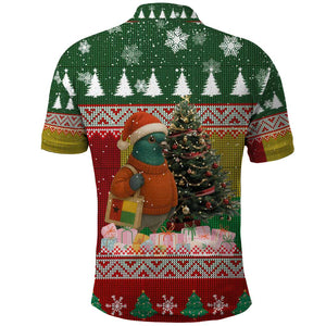Guinea Bissau Christmas Polo Shirt Santa Penguin Christmas Tree and Snowflake - African Pride