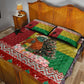 Guinea Bissau Christmas Quilt Bed Set Santa Penguin Christmas Tree and Snowflake - African Pride