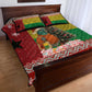 Guinea Bissau Christmas Quilt Bed Set Santa Penguin Christmas Tree and Snowflake - African Pride