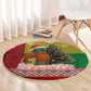 Guinea Bissau Christmas Round Carpet Santa Penguin Christmas Tree and Snowflake - African Pride