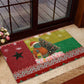 Guinea Bissau Christmas Rubber Doormat Santa Penguin Christmas Tree and Snowflake - African Pride