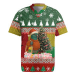 Guinea Bissau Christmas Rugby Jersey Santa Penguin Christmas Tree and Snowflake - African Pride