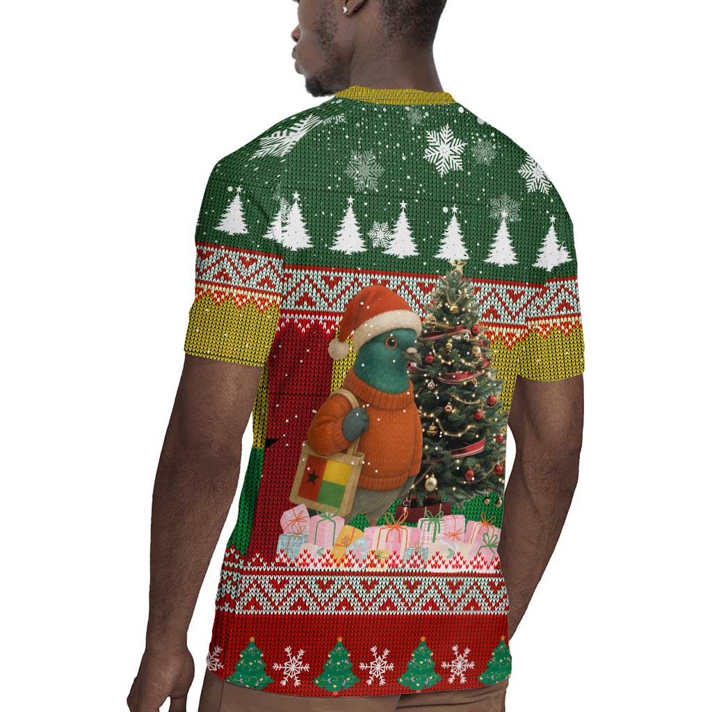 Guinea Bissau Christmas Rugby Jersey Santa Penguin Christmas Tree and Snowflake - African Pride