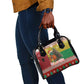 Guinea Bissau Christmas Shoulder Handbag Santa Penguin Christmas Tree and Snowflake - African Pride