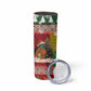 Guinea Bissau Christmas Skinny Tumbler Santa Penguin Christmas Tree and Snowflake - African Pride
