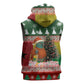 Guinea Bissau Christmas Sleeveless Zip Hoodie Santa Penguin Christmas Tree and Snowflake - African Pride
