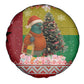 Guinea Bissau Christmas Spare Tire Cover Santa Penguin Christmas Tree and Snowflake - African Pride