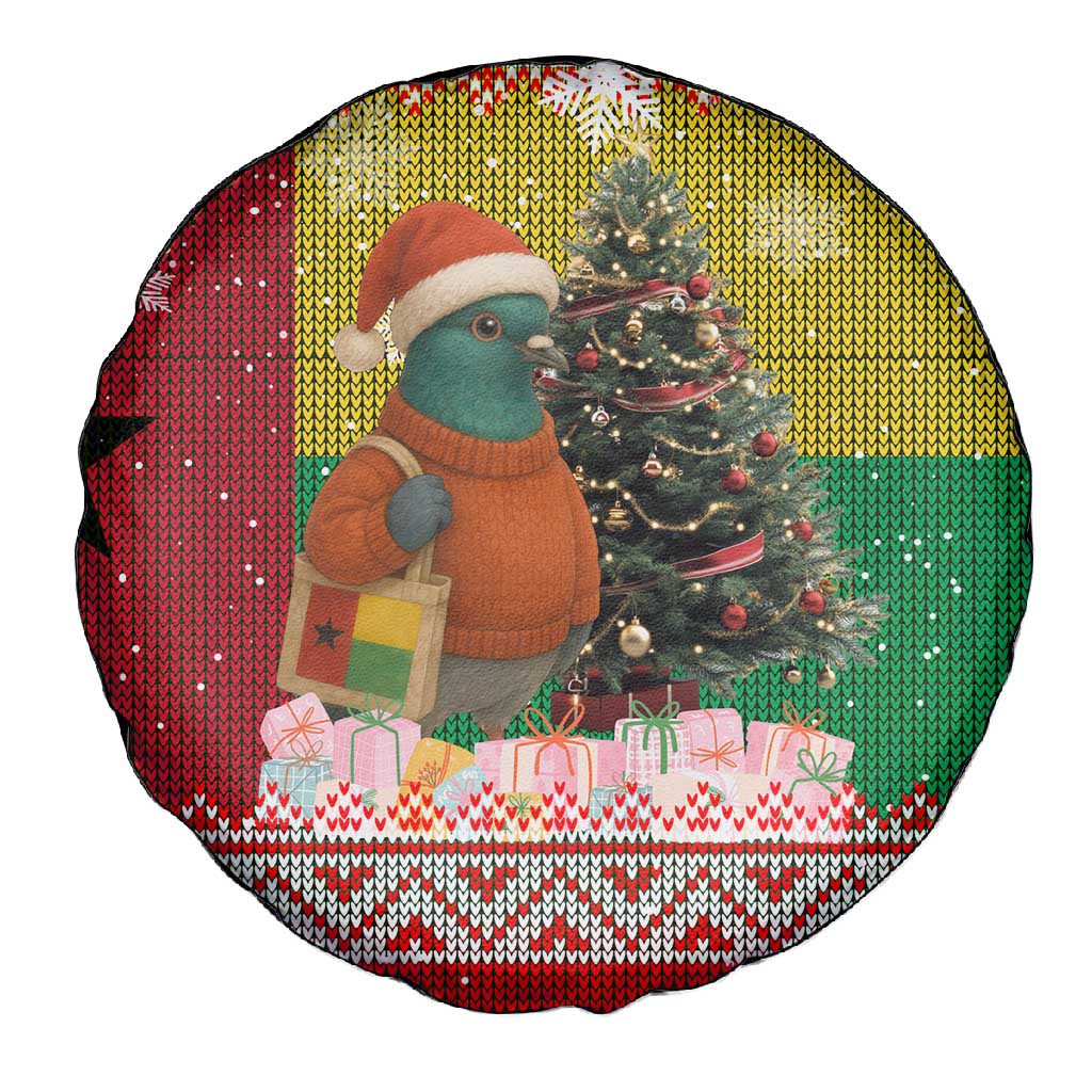 Guinea Bissau Christmas Spare Tire Cover Santa Penguin Christmas Tree and Snowflake - African Pride