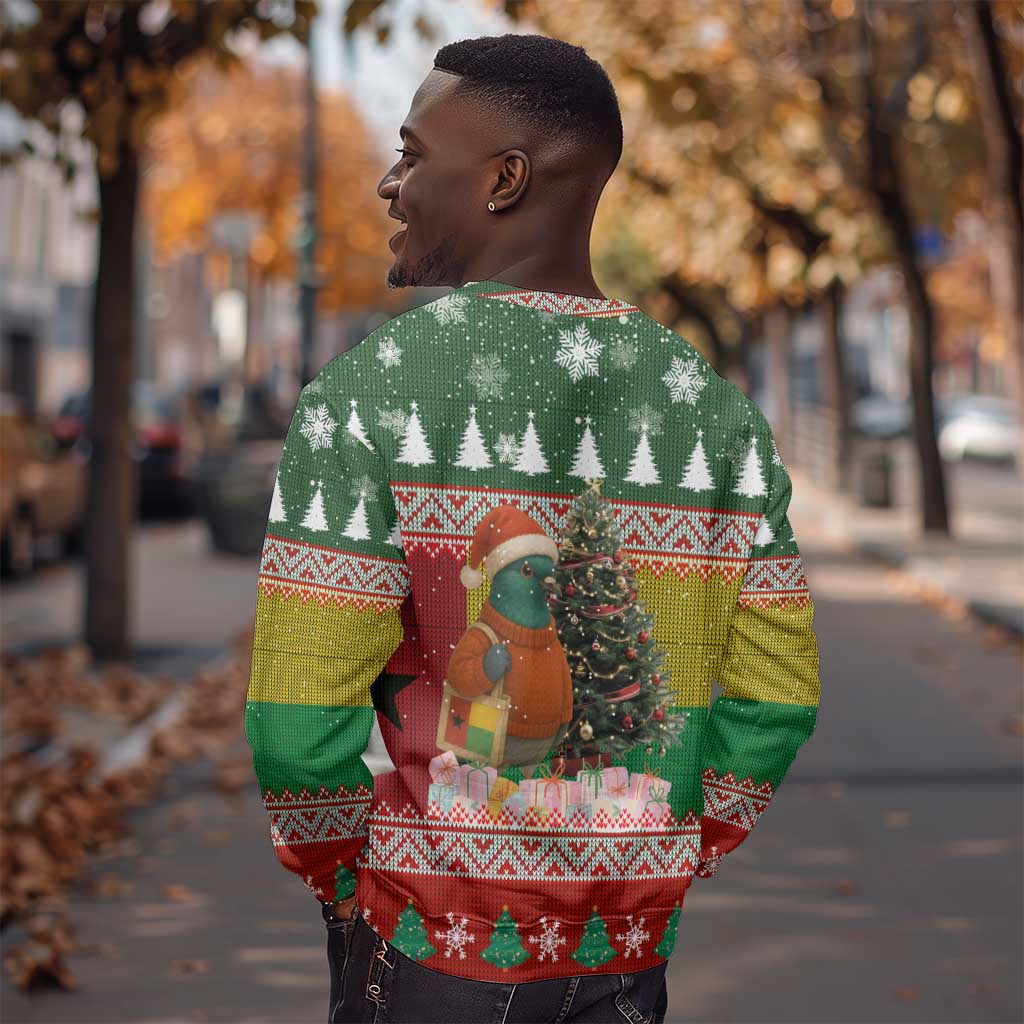 Guinea Bissau Christmas Sweatshirt Santa Penguin Christmas Tree and Snowflake - African Pride