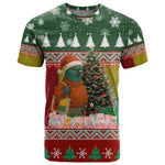 Guinea Bissau Christmas T shirt Santa Penguin Christmas Tree and Snowflake - African Pride