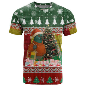 Guinea Bissau Christmas T shirt Santa Penguin Christmas Tree and Snowflake - African Pride