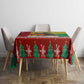Guinea Bissau Christmas Tablecloth Santa Penguin Christmas Tree and Snowflake - African Pride
