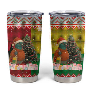 Guinea Bissau Christmas Tumbler Cup Santa Penguin Christmas Tree and Snowflake - African Pride