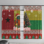 Guinea Bissau Christmas Window Curtain Santa Penguin Christmas Tree and Snowflake - African Pride