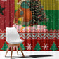 Guinea Bissau Christmas Window Curtain Santa Penguin Christmas Tree and Snowflake - African Pride